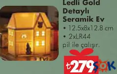 LEDLİ GOLD DETAYLI SERAMİK EV fiyat ve kampanya bilgisi